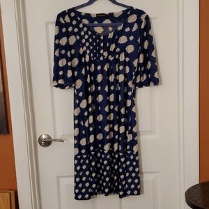 Navy polka dot dress